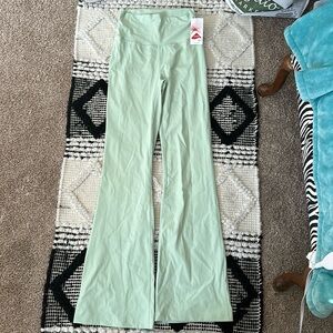 NWT Etch Mint green high-waisted flare leggings